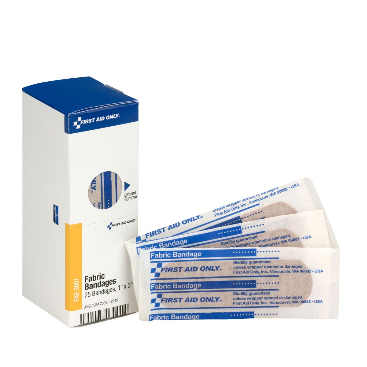 1" X 3" Adhesive Fabric Bandages, 25 Per Box