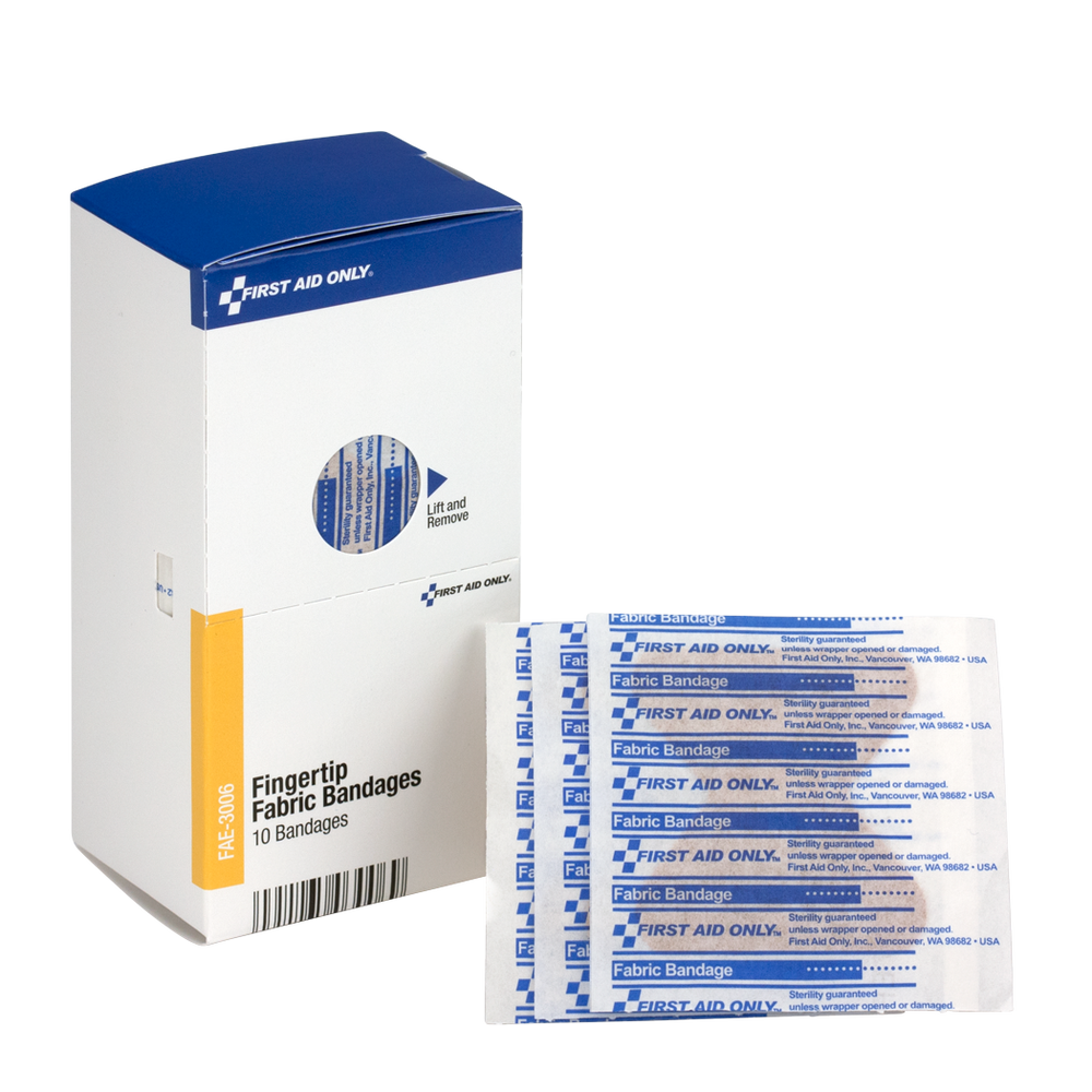 SmartCompliance Refill Fabric Fingertip Bandages, 10/box