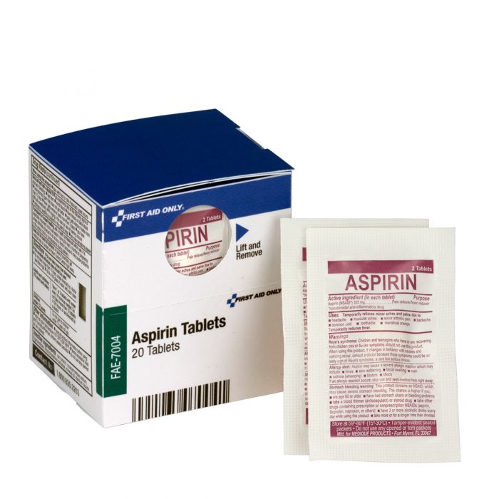 SmartCompliance Refill Aspirin, 10x2/box – US First Aid and Preparedness