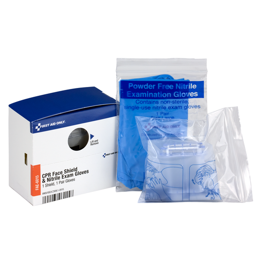 CPR Face Shield and Nitrile Gloves